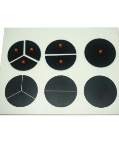 Simple fraction board with coins 1 to 13-2