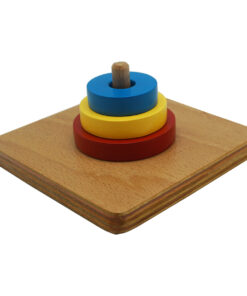 Montessori Premium 3 Discs on a Vertical Dowel Image1