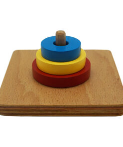 Montessori Premium 3 Discs on a Vertical Dowel Image2