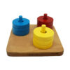 Montessori Premium Coloured Discs on Coloured Dowel Image2