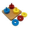 Montessori Premium Coloured Discs on Coloured Dowel Image3