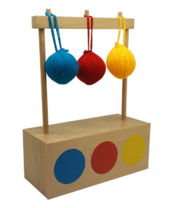 Montessori Premium Imbucare Box with 3 Coloured Knit Balls Image1
