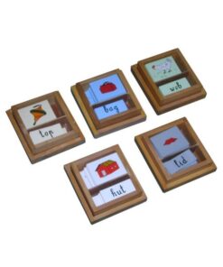 Vowel Boxes Cursive (2 Part Cards)