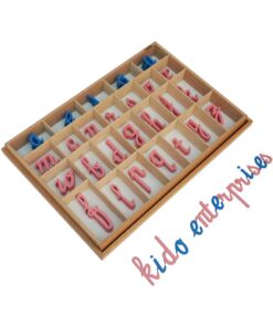 Montessori Premium Moveable Alphabet Cursive Large Wooden Image2