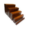 Brown stairs polished