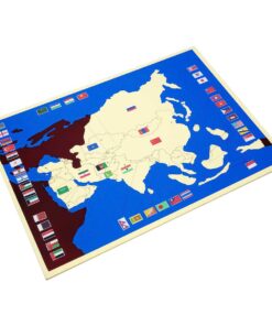 Montessori Premium Asia Pin Maps set of 4 Country, Capital, Flag, Control Map Image2
