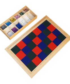 Montessori Premium Chequer Felt Board with Bead Box Image1