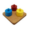 Montessori Premium Coloured Discs on Coloured Dowel Image1