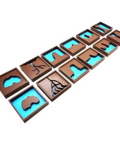 Montessori Premium Geography Land Form Trays: 3D Moulds - 6 Pairs Image1