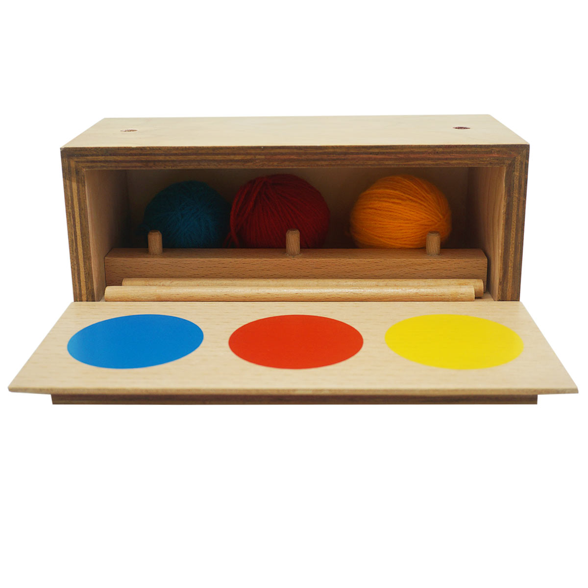 Montessori Imbucare Box w/ Knitted Ball 