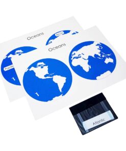 Montessori Premium Isolation Maps: Oceans Image1