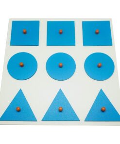 Montessori Premium Match the Shapes Full Outline and Half Geo Shapes Image1
