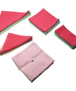 Montessori Premium Napkins for Folding (12) and Dusters (3) Image1