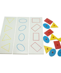 Montessori Premium Shape orientation boards with coins Set of 3 Image2