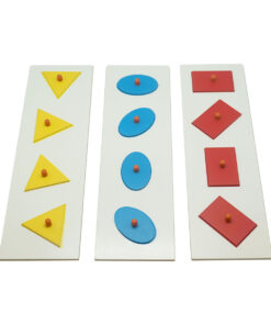 Montessori Premium Shape orientation boards with coins Set of 3 Image1
