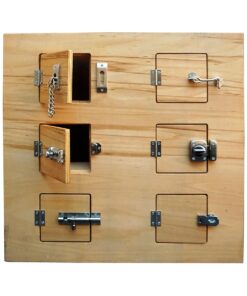 Montessori Premium Wooden Panel with Locks and Latches Image1