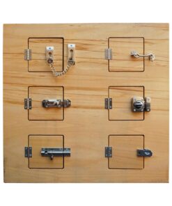 Montessori Premium Wooden Panel with Locks and Latches Image2