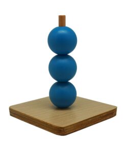 Spheres on a vertical dowel